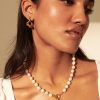 Jewellery Angels Whisper | Pearl T-Bar Gold Plated Necklace