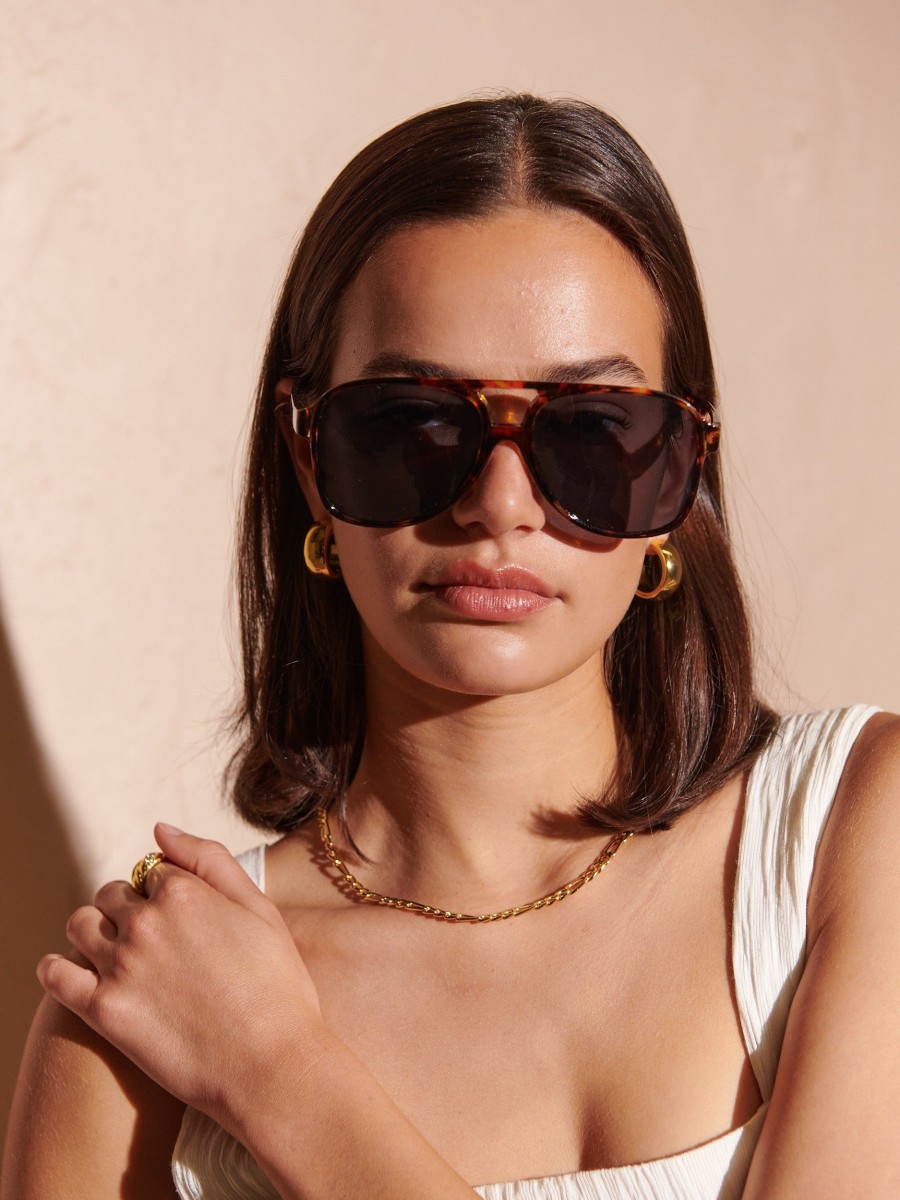 Other Angels Whisper | Musty Aviator Sunglasses -Tort