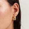 Jewellery Angels Whisper | Embellished Braid Gold Plated Earrings