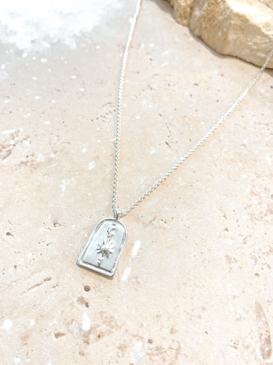 Jewellery Angels Whisper | Sun Charm Silver Plated Necklace