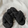 Other Angels Whisper | Charlotte Shearling Slippers (4 Pairs/Pack) Black