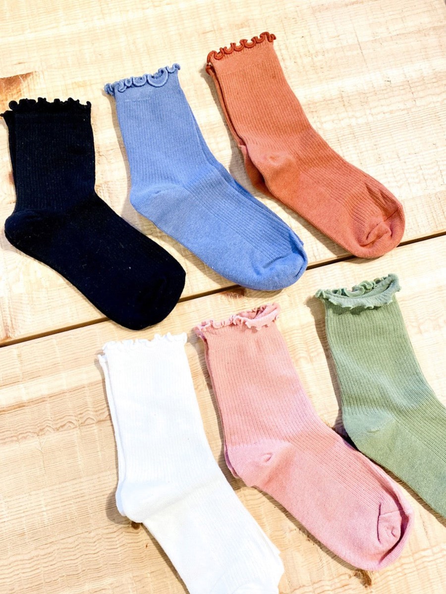 Other Angels Whisper | Cotton Frill Ribbed Crew Socks