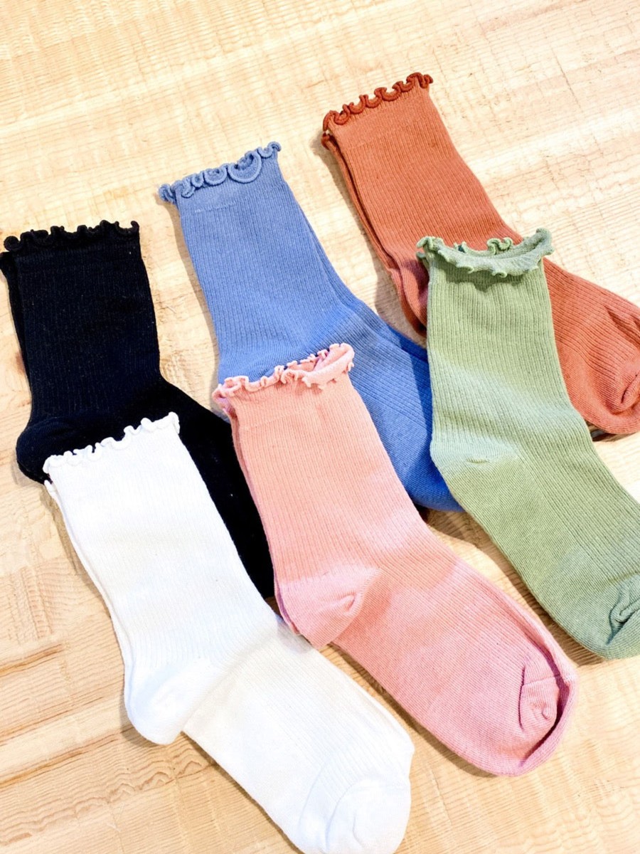 Other Angels Whisper | Cotton Frill Ribbed Crew Socks