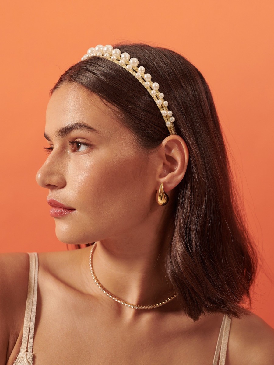 Hair Accessories Angels Whisper | Diva Pearl Statement Headband