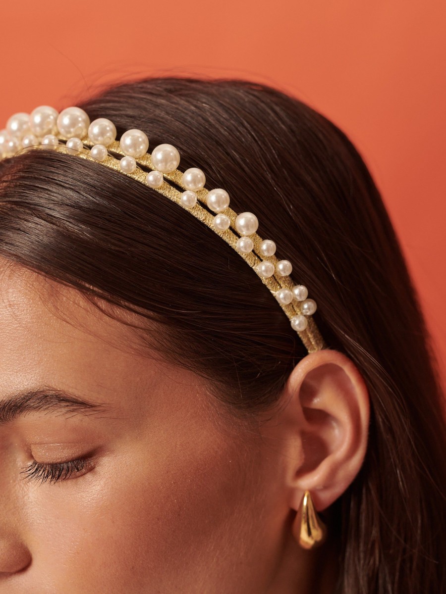 Hair Accessories Angels Whisper | Diva Pearl Statement Headband