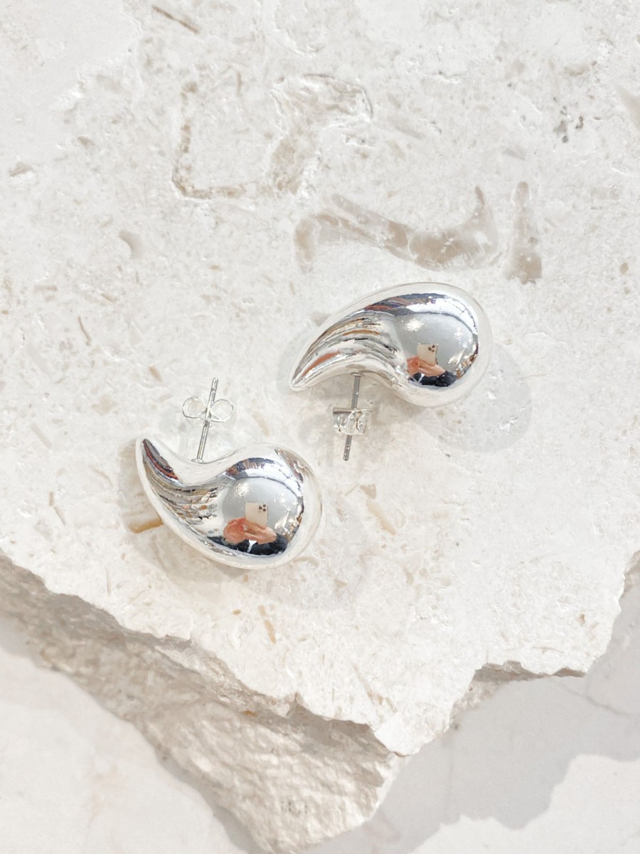 Jewellery Angels Whisper | Small Droplet Sterling Silver Plated Earrings