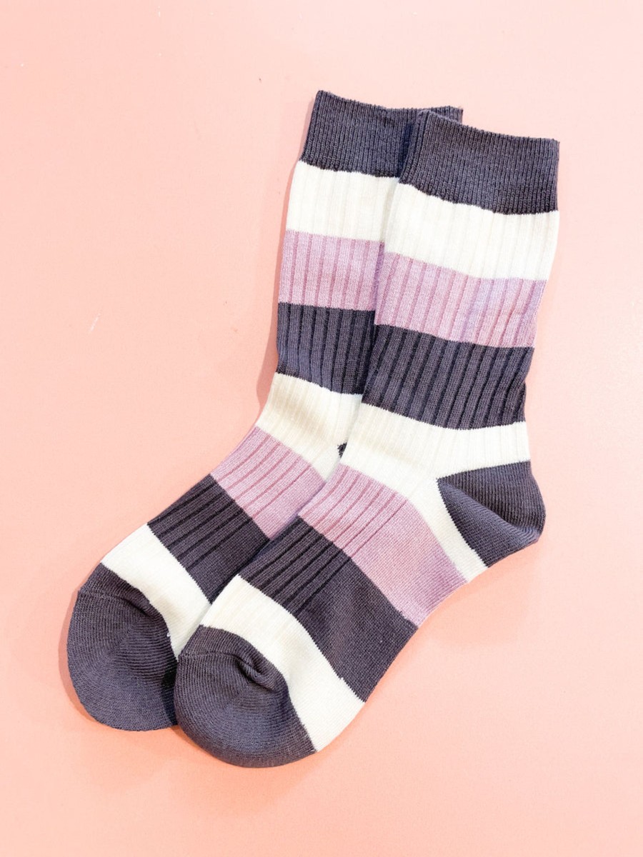 Other Angels Whisper | Lollies Rib Stripe Crew Socks