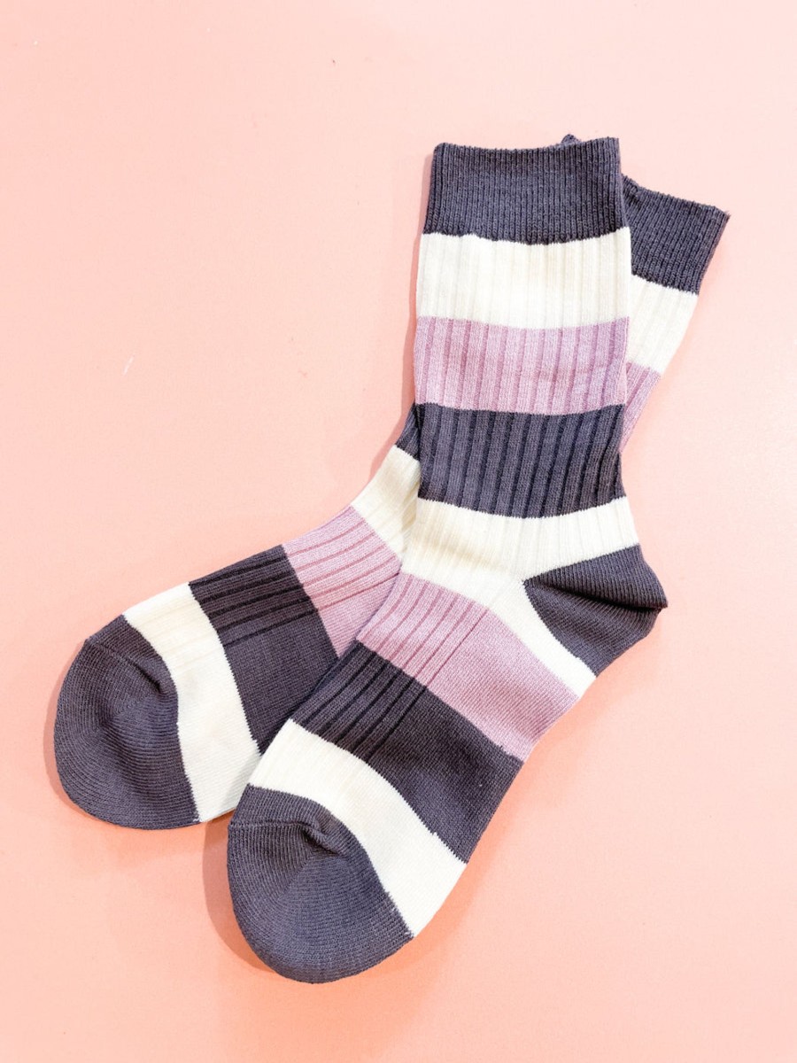 Other Angels Whisper | Lollies Rib Stripe Crew Socks