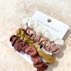 Hair Accessories Angels Whisper | Warm Neutrals Satin Scrunchie Pack