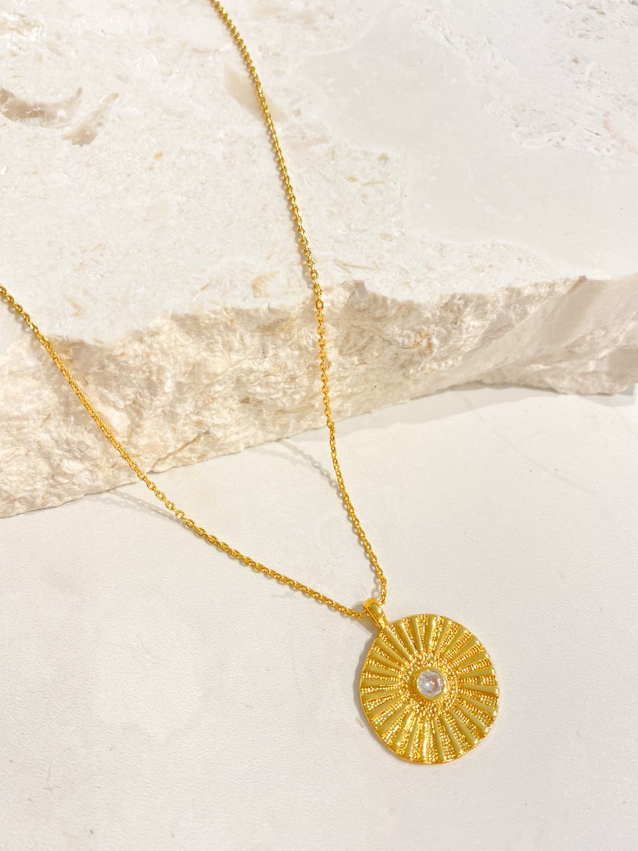 Jewellery Angels Whisper | Helio Gold Plated Necklace