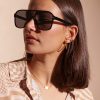 Other Angels Whisper | Musty Aviator Sunglasses -Black