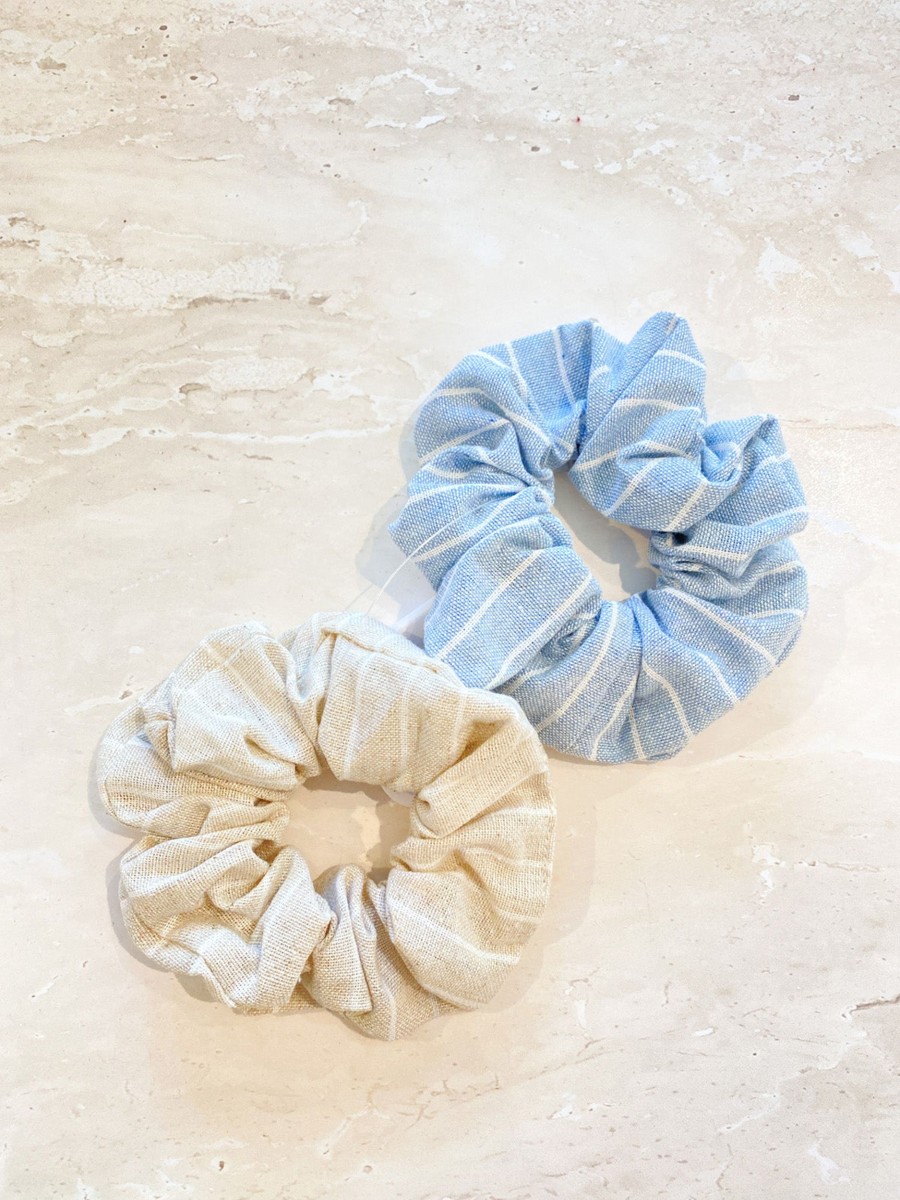 Hair Accessories Angels Whisper | Oatly Linen Scrunchie Pack