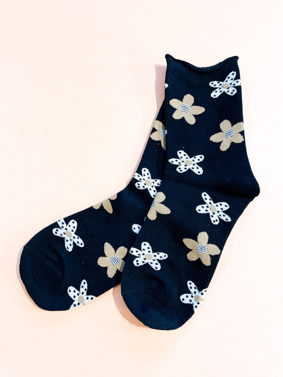 Other Angels Whisper | Jennifer Flower Crew Socks