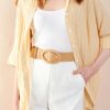 Other Angels Whisper | Woven Oval Buckle Straw Belt