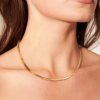 Jewellery Angels Whisper | 4Mm Snake Gold Plated Necklace