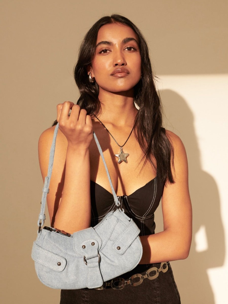 Bags Angels Whisper | Alisse Denim Shoulder Bag