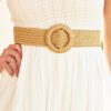 Other Angels Whisper | Camine Circle Buckle Straw Belt