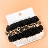 Hair Accessories Angels Whisper | Leopard Slim Satin Scrunchie Pack