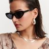 Other Angels Whisper | Catie Angular Sunglasses-Black