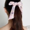 Hair Accessories Angels Whisper | Horea Floral Print Bow Scrunchie