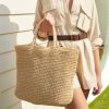 Bags Angels Whisper | Tiffany Square Straw Summer Tote Bag