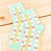 Other Angels Whisper | Peach & Mint Checkered Socks