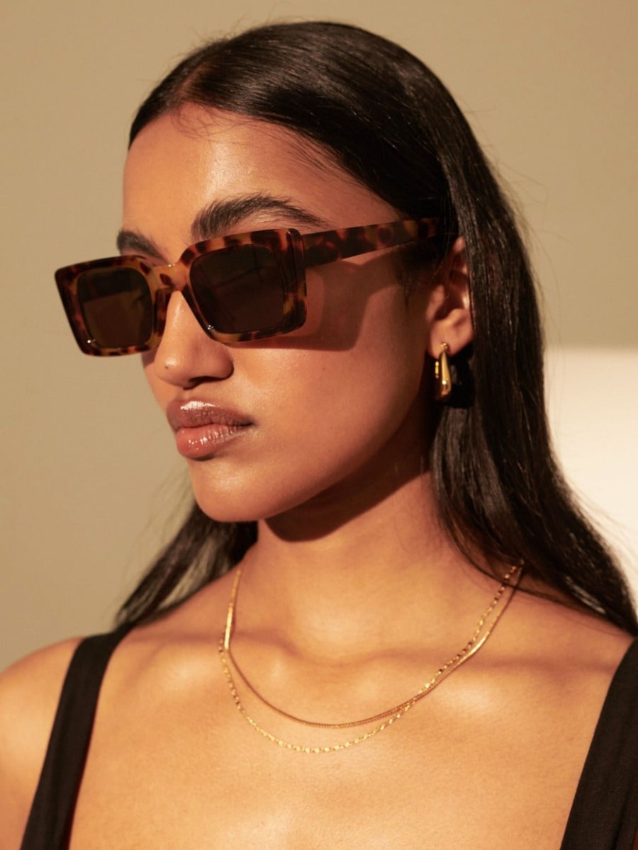 Other Angels Whisper | Seoni Square Cat Eye Sunglasses Black