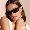 Other Angels Whisper | Andie Rectangular Sunglasses -Black