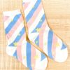 Other Angels Whisper | Starry Stripe Cotton Crew Socks