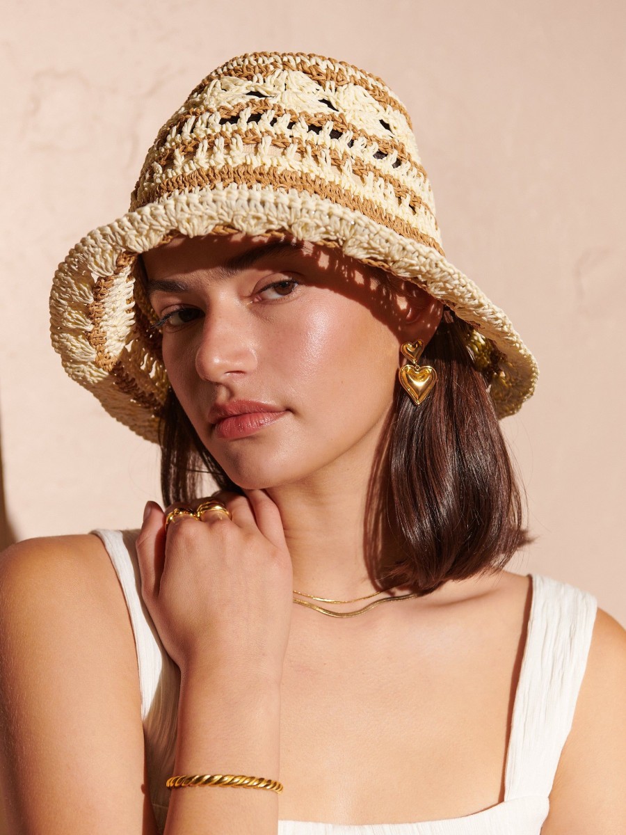 Headwear Angels Whisper | Crochet Summer Straw Hat In White