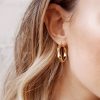 Jewellery Angels Whisper | Wavy Textured Gold Plated Earrings