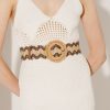 Other Angels Whisper | Woven Wavy Pattern Straw Belt