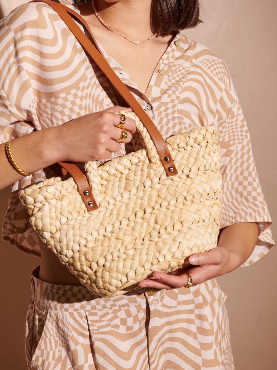 Bags Angels Whisper | Annie Picnic Summer Straw Bag - Small