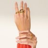 Jewellery Angels Whisper | Mini Dome 18K Gold Plated Ring