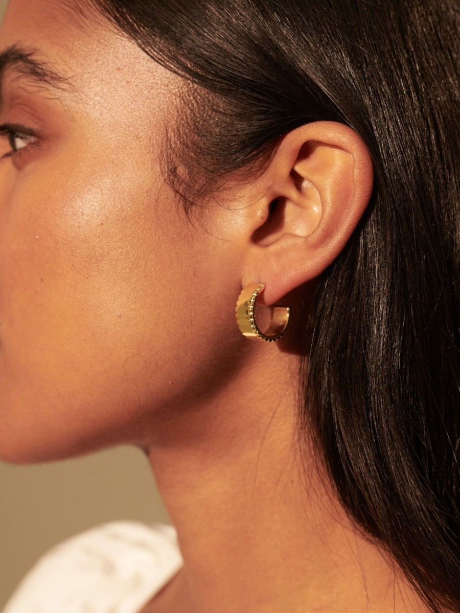 Jewellery Angels Whisper | Silva Gold Plated Loop Earrings